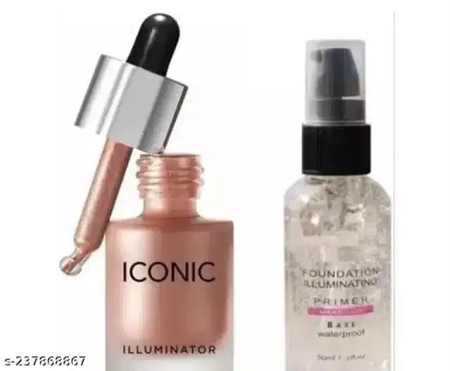 Foundation Primer with Iconic Highlighter (Set of 2)