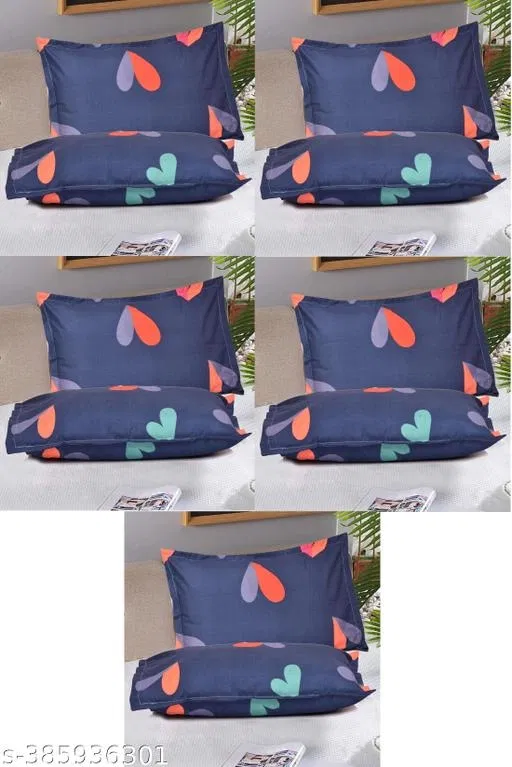 Cotton Pillow Covers (Multicolor, 17x27 inches) (Pack of 10)
