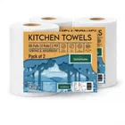TerraHome 2 Ply Kitchen Towel Roll [4X60Pulls], 240 Pulls [Pack of 2]