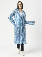 CITIZEN Men's PVC Full Sleeve Printed Raincoat with Adjustable Hood and Pocket 