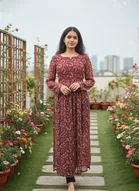 Kalamkari Print Naira Kurti for Women 