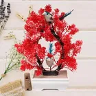 Artificial Bonsai Plant with Sparrow & Light 