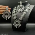 Oxidised Mirror Necklace Set
