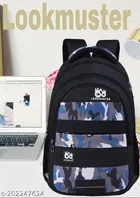 Nylon Backpack for Men & Women, Black