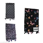 Chiffon Scarves for Women, Black, Pack of 3