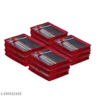 KANUSHI® Set of 12 Pc Flower Design Transparent Saree Cover/Bag with Stainless Steel Zip Lock Combo 