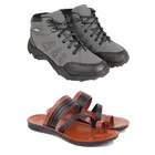 Combo of Casual Shoes with Slippers for Men 