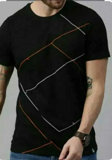 Best Hot Selling Micro PP Half Sleeves T-Shirt For Men (Black, L) (R-05)