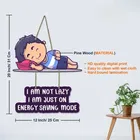 KC Arts Not Lazy Funny Wall Hanging