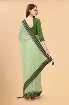 Trendy Simar Silk Saree with Blouse Piece For Women 