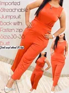 Cotton Jumpsuit for Women (Multicolor, M)