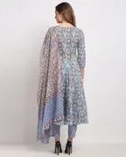 Cotton Cambric Printed Kurta Set with Dupatta 