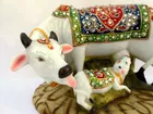 Decorative Marble dust/Polyresin Cow and Calf Big Statue/Idol, Pack Of 1