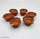 Water Sensored LED Diyas (Brown, Pack of 6)