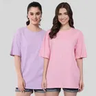 Cotton Solid Oversized T-Shirt for Women 