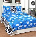 Polycotton Double Bedsheet with 2 Pillow Cover 