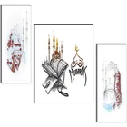 MDF 3 Pcs Designer Wall Painting for Home & Office 