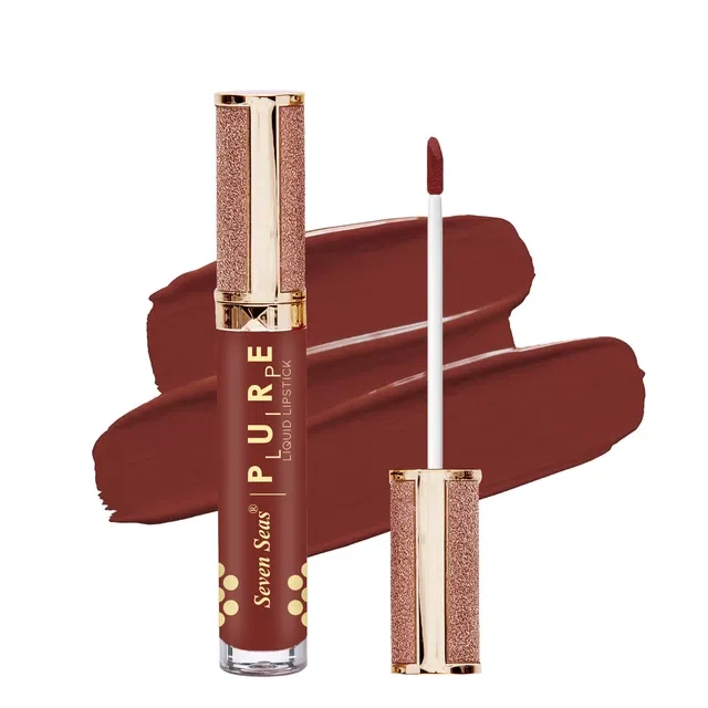 Seven Seas Liquid Lipstick for Women, Red Shade (8ml)