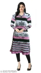 Woolen Printed Kurti for Women 