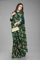 Trendy Heavy Georgette Saree with Blouse Piece For Women 
