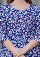 Rayon Kurti for Women, Blue 