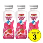 Britannia Winkin Cow Strawbericious Thick Milk Shake 3X180 ml (Pack Of 3) (Pet Bottle)