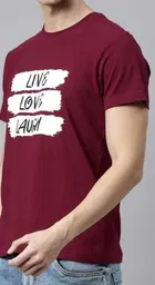 Ruggstar Casual Printed Round Neck T-Shirt For Men 