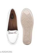 Shoetopia Solid Synthetic Loafers for Girls 