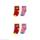 Cotton Blend Socks for Kids (Pack of 4) (Multicolor, 1-3 Years)