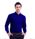 Cotton Blend Solid Full Sleeves Shirt for Men 