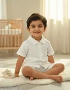 Cotton Shirt and Short Set for Boys 