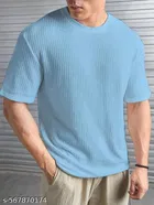 Cotton Blend T-shirt for Men, Blue 