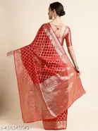 Organza Zari Woven Saree for Women 