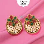 Brass Pearl Chandbalis Earrings for Women 