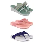 Combo of Heels with Slippers for Women 