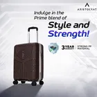 VIP Aristocrat 22 Inch [Small] Cabin Trolley Bag with Premium Gift Packing Box & 360° Spinner 8 Wheels, Brown