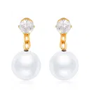 Vighnaharta Fancy Wear Cz Alloy White Drop Earring 