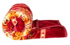 Alaqsa Printed Mink Double Blanket 2kg 90x90in Red Floral