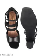 Shoetopia Solid Pointed Toe Block Heels for Kids 