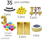 14 Pcs 3rd Birthday Decoration kit, Multicolour, Set of 1
