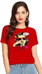 Half Sleeves Printed T-shirt for Women & Girls 