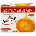 Santoor PureGlo Glycerine Almond Oil Soap 125 g 
