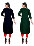 Crepe Solid Kurtis for Women 