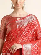 Organza Zari Woven Saree for Women 