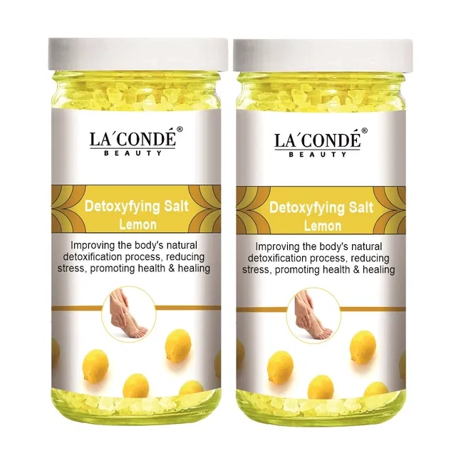 La'Conde Detoxifying Lemon Bath Salt Crystal (200 g, Pack of 2)