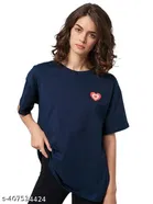 Cotton Round Neck Printed T-Shirt for Women 