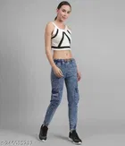 Denim Cargo Jeans for Girls 