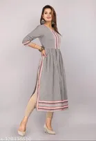 Naira Cut Rayon Embroidered Kurti for Women 