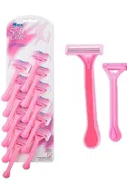 Plastic Razor for Women (Pink, Pack of 12)