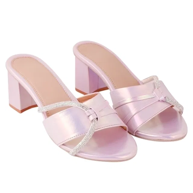 Acknew Women heels Strap (Pink, 7)